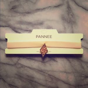 Velvet choker with sparkly pendant